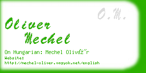 oliver mechel business card